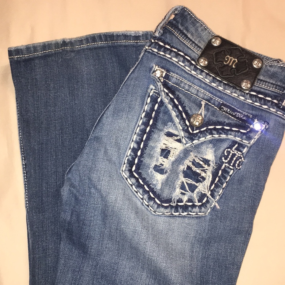 Miss Me Bootcut Ripped Jeans